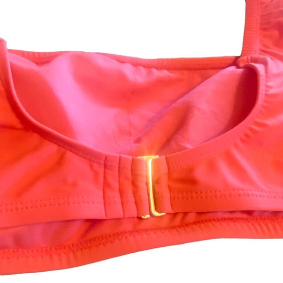 TIME & TRU Womens Plus 3X 24W-26W Peach Glow Halter Puff Sleeve Bikini TOP NWT - Picture 6 of 8